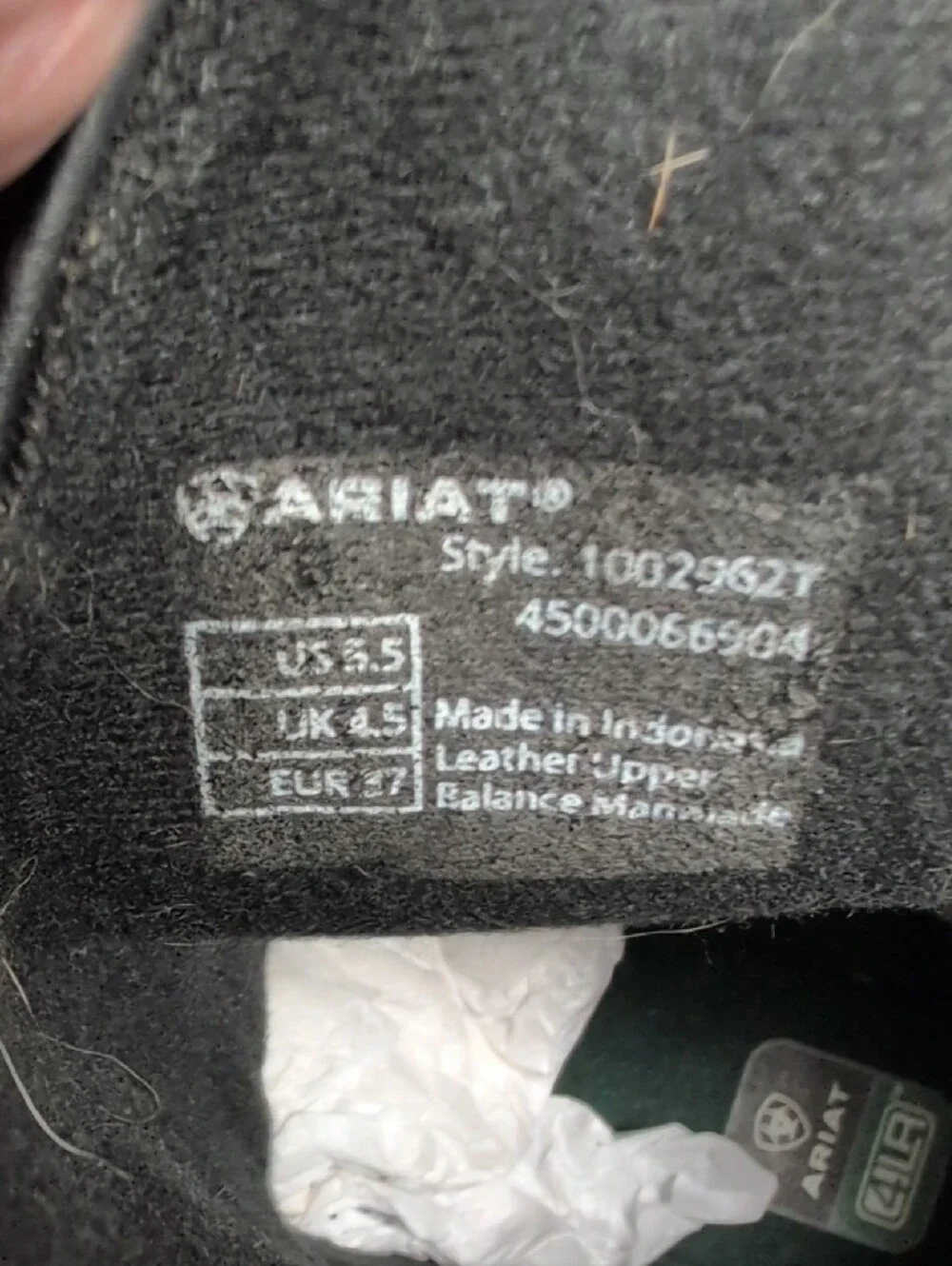 Ariat Black Kids' Western Pull-On Boots 5.5 Used Contrast Stitching Cowboy Ranch